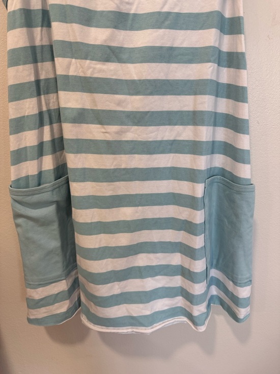 Simply Southern Striped Tank Dress XL Blue White Casual Summer Beach Cover Up - Picture 4 of 10